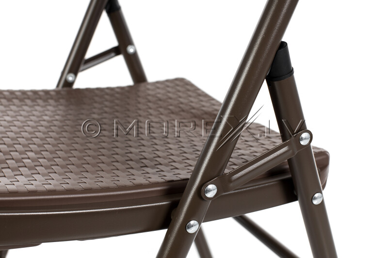 Комплект складных стульев с дизайном ротанга, 4 шт.