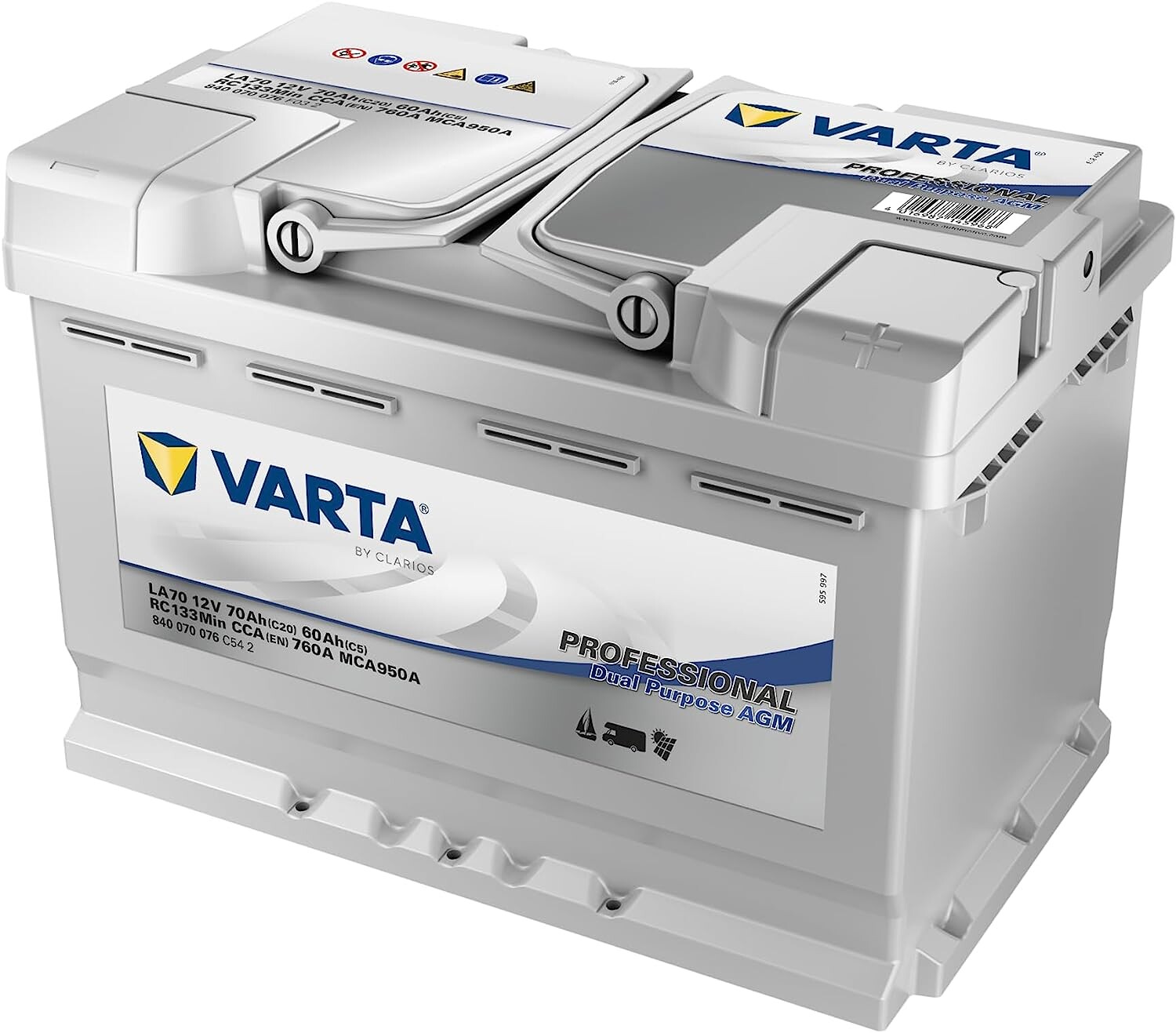 Power boat battery VARTA Professional AGM LA70 70Ah (20h) 7-840070076 Boat  Batteries pirkti internetu, prekė pristatoma nurodytu adresu, užsakykite,  parduotuvė Rygoje